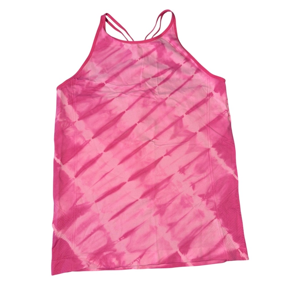 All in Motion Pink Tie Dye Strappy Gym Tank Top Built In Bra Y2K Girls XL